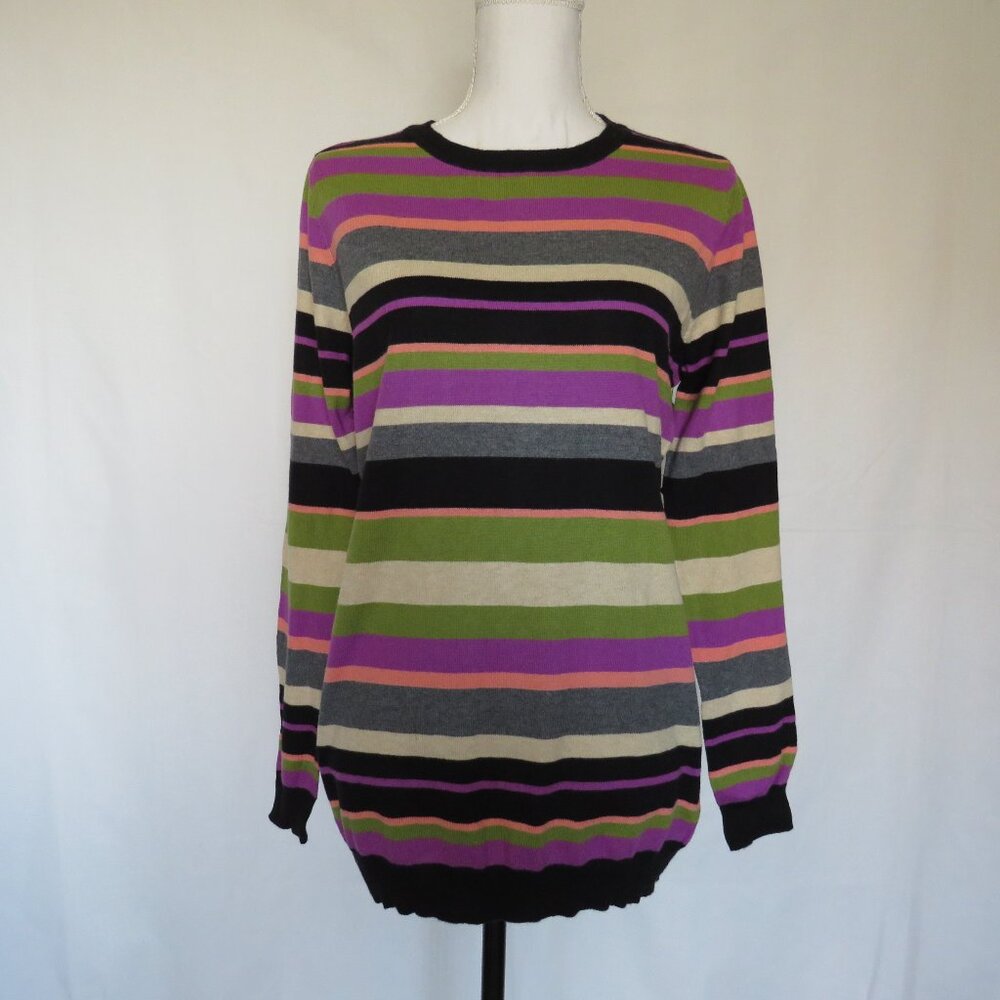 Boutique XXI Multicolor Stripes Pullover Long Women’s Sweater L